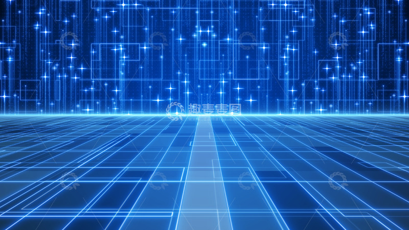 科技线条网格格子企业活动背景