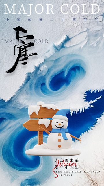 大寒节气宣传海报15