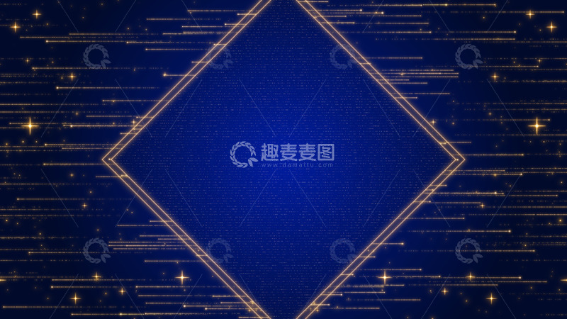 中式方框节日粒子蓝色背景