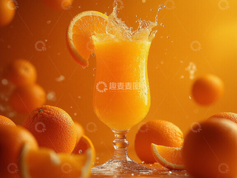创意美味冰镇夏日饮品橙汁