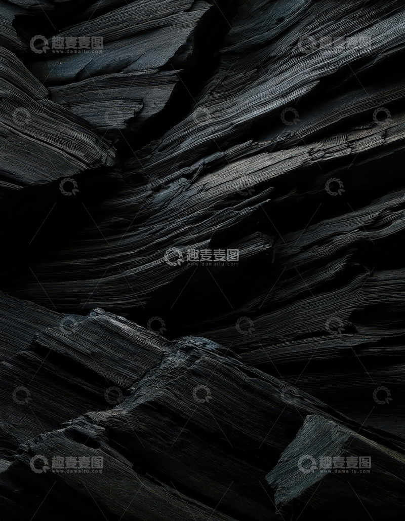 高清大图下载【趣麦麦图】黑岩板的自然雕刻