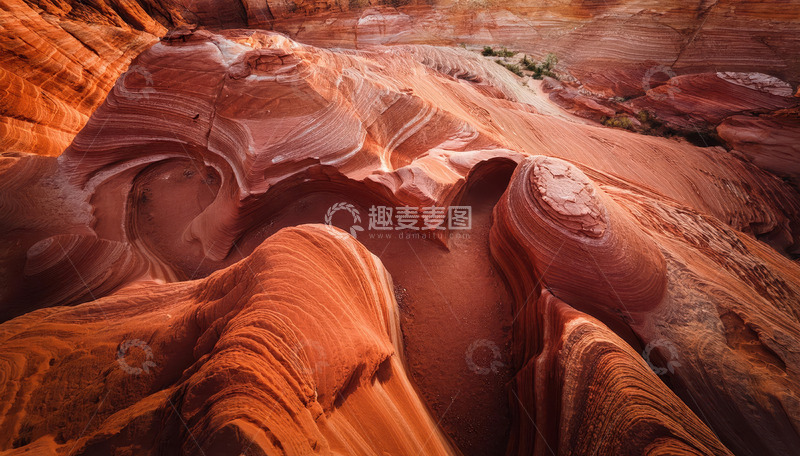 高清大图下载【趣麦麦图】-砂岩的自然光影秀