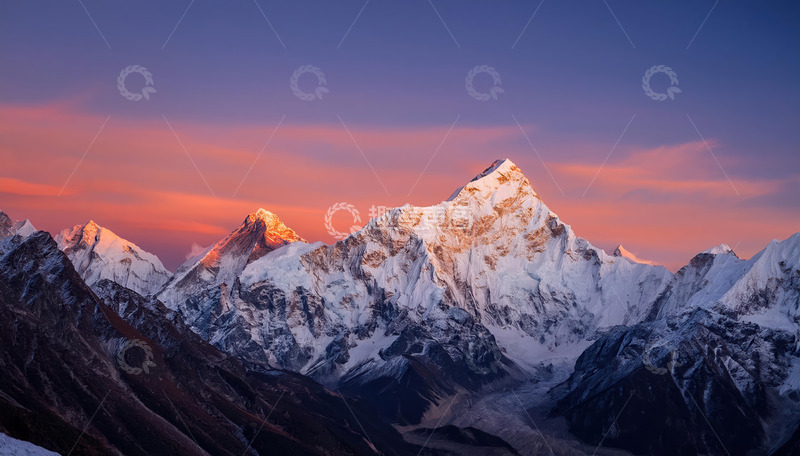 高清大图下载【趣麦麦图】珠峰霞影绽芳华1