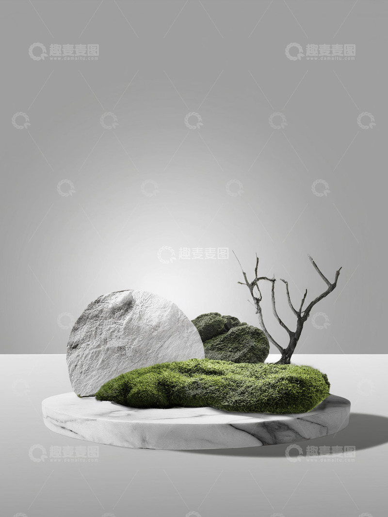 高清大图下载【趣麦麦图】美妆背景展台的水泥底座石韵雅韵悠1