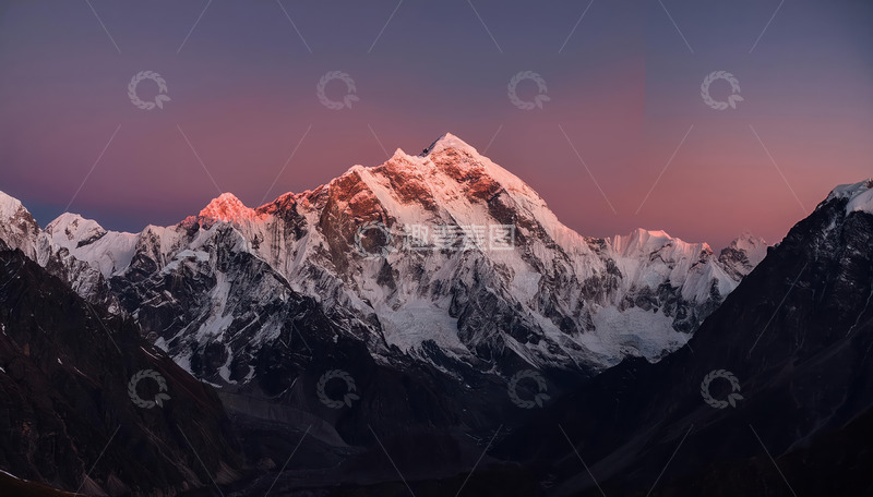 高清大图下载【趣麦麦图】高峰霞照韵悠长