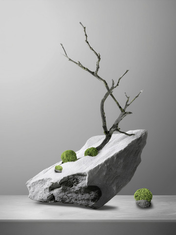 美妆背景展台的水泥底座石韵魅无穷