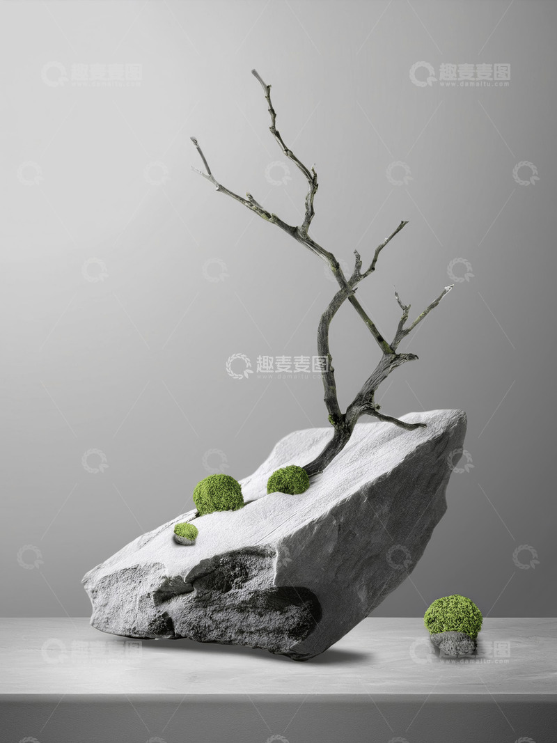 高清大图下载【趣麦麦图】美妆背景展台的水泥底座石韵魅无穷