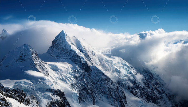 高清大图下载【趣麦麦图】雪山壮丽云徘徊3