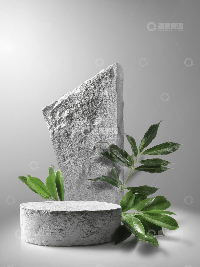 高清大图下载【趣麦麦图】美妆背景展台的水泥底座石韵魅无穷1