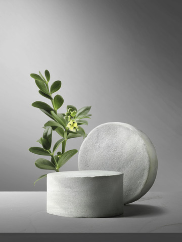 美妆背景展台的水泥底座石韵雅韵悠