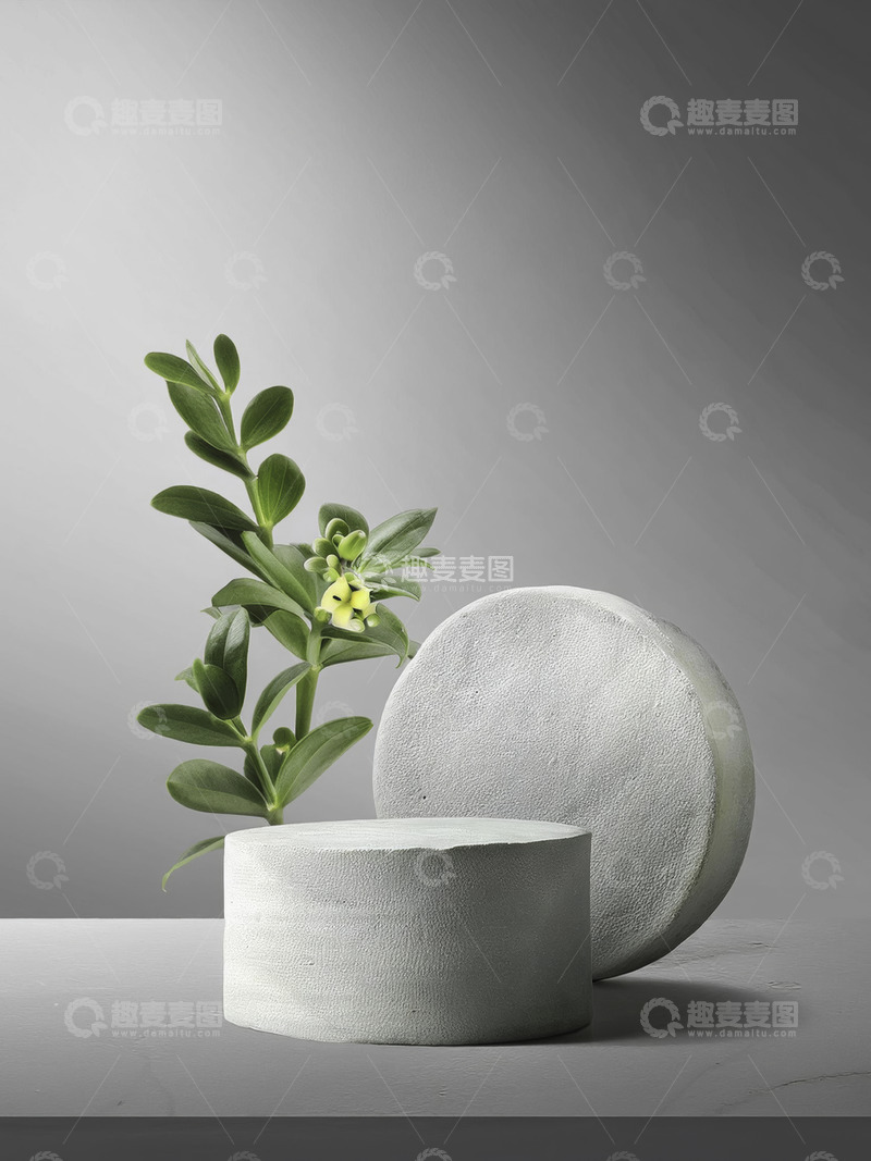高清大图下载【趣麦麦图】美妆背景展台的水泥底座石韵雅韵悠