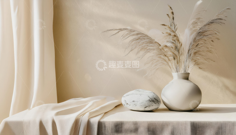 高清大图下载【趣麦麦图】白色与干花的室内美学