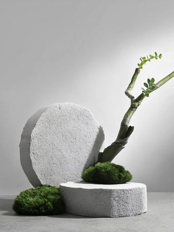 美妆背景展台的水泥底座石景佳韵扬1