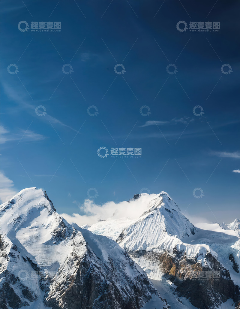 高清大图下载【趣麦麦图】冰峰云绕添壮丽