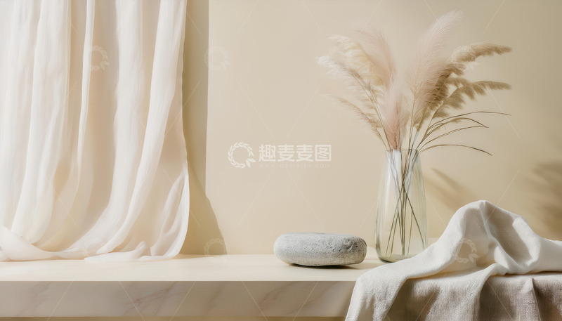 高清大图下载【趣麦麦图】白色与干花的室内美学1