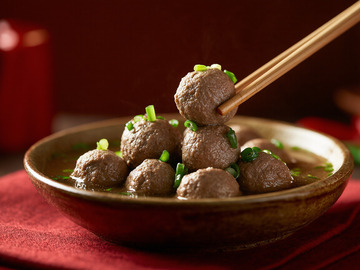 潮汕手打牛肉丸美食