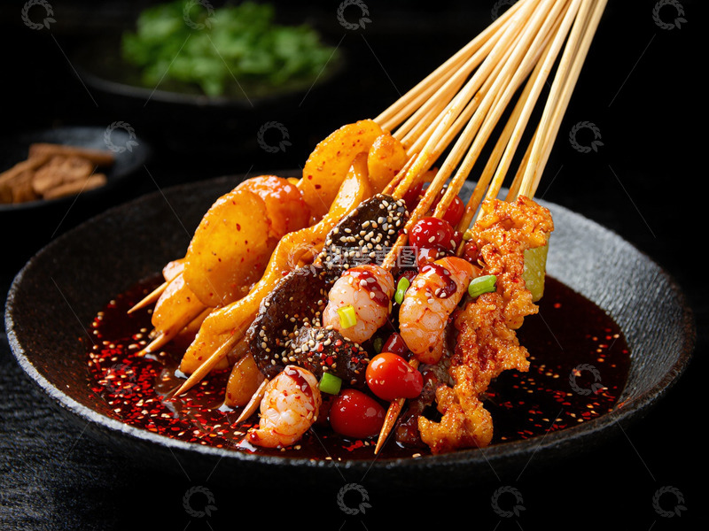 高清大图下载【趣麦麦图】创意美食涮串炸串麻辣涮串