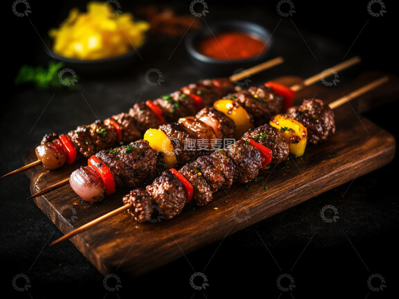 高清大图下载【趣麦麦图】创意烧烤烤串美食摄影