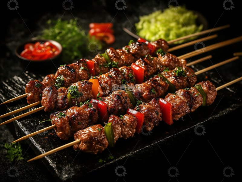 高清大图下载【趣麦麦图】创意烧烤烤串美食摄影1