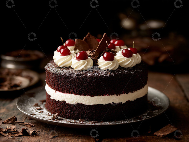 创意美食巧克力蛋糕甜点摄影