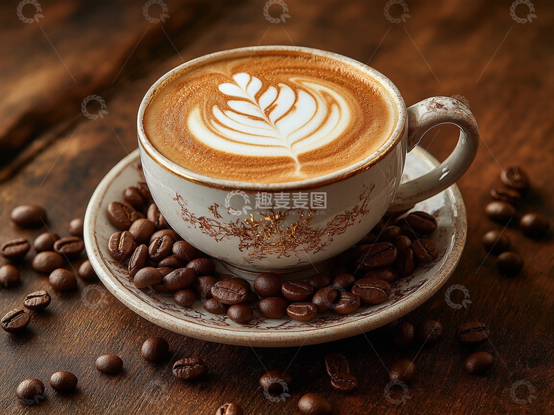 高清大图下载【趣麦麦图】创意咖啡卡布奇诺甜品美食