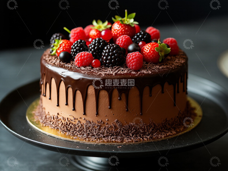 高清大图下载【趣麦麦图】创意美食巧克力蛋糕甜点摄影2
