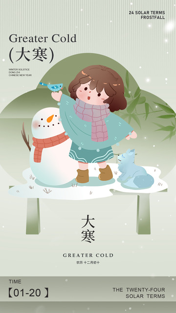 大寒节气宣传海报26
