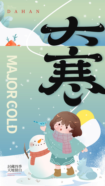 大寒节气宣传海报28