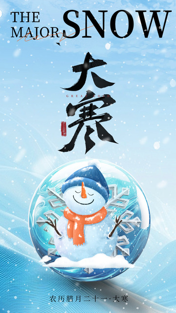 大寒节气宣传海报53