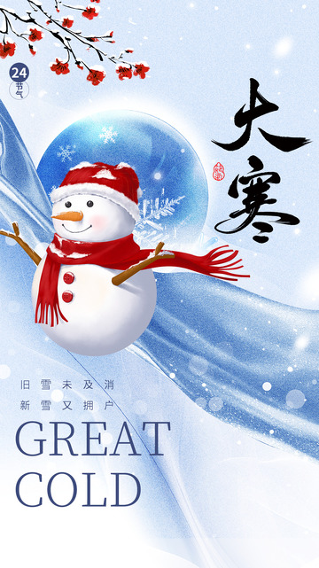 大寒节气宣传海报59
