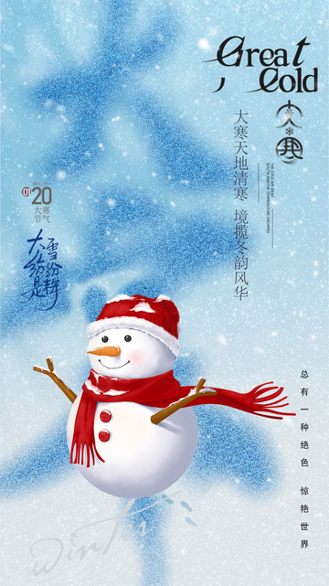 大寒节气宣传海报76