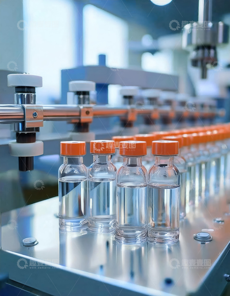 高清大图下载【趣麦麦图】制药工厂的小瓶生产景观