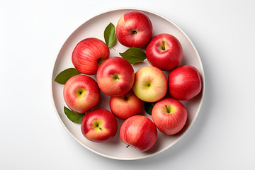 一盘新鲜的红苹果1