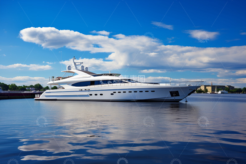 大海上的一艘轮船