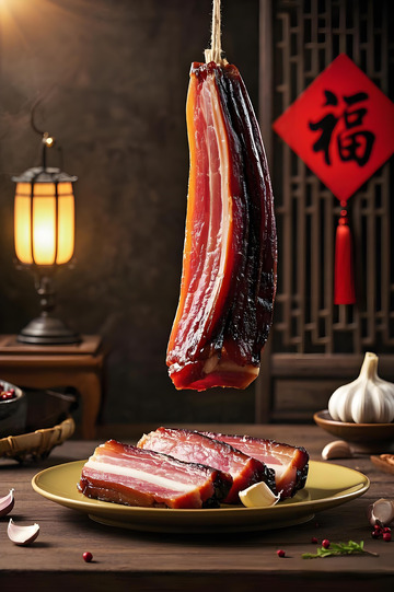 川味腊肉美食摄影图
