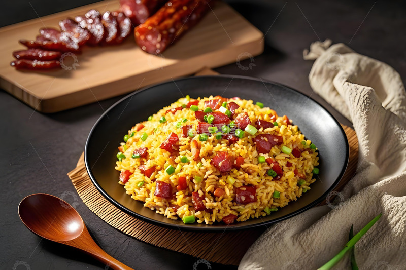 高清大图下载【趣麦麦图】腊肉炒饭美食摄影