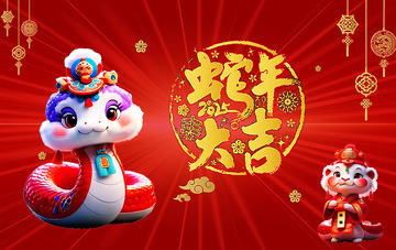 金蛇贺岁新年快乐