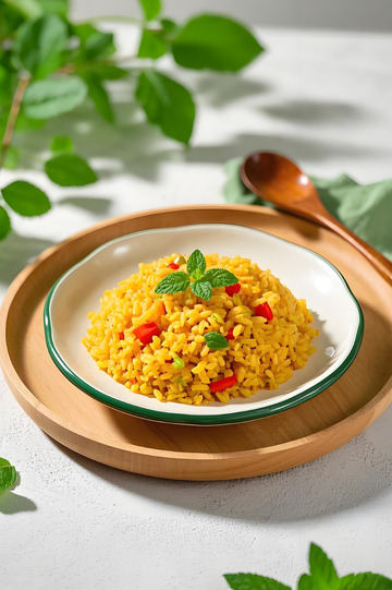 咖喱炒饭美食摄影图1