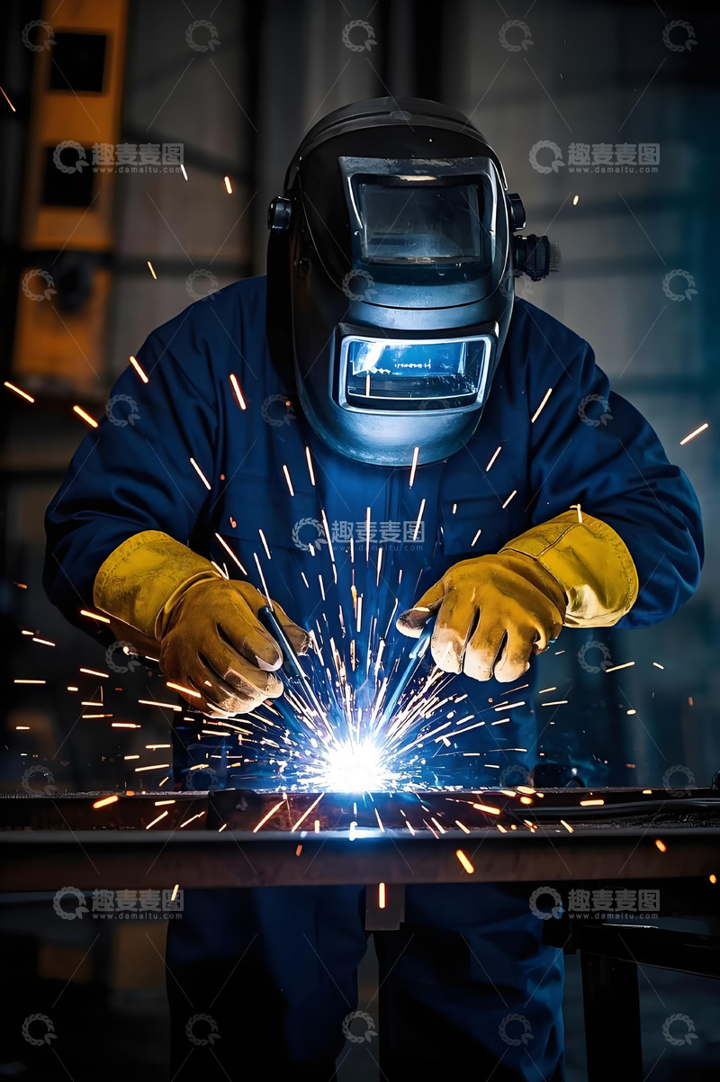 高清大图下载【趣麦麦图】工人电焊工人物摄影图3