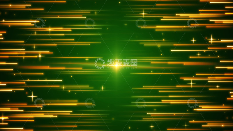 源文件下载【趣麦麦图】流星光线金色线条粒子舞台绿色背景