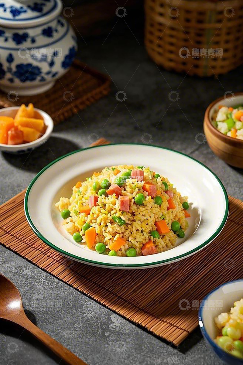 高清大图下载【趣麦麦图】什锦炒饭美食摄影图1