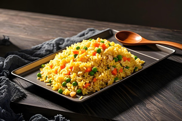 扬州炒饭美食摄影图