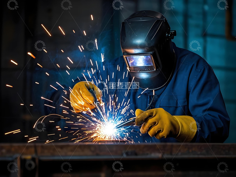 高清大图下载【趣麦麦图】工人电焊工人物摄影图1