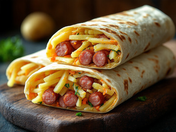 创意美食中餐卷饼春饼摄影