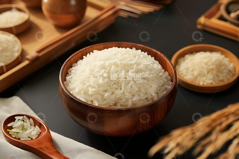 高清大图下载【趣麦麦图】一碗白色的大米粒