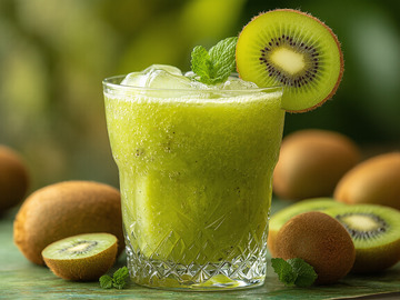 创意美食饮品奇异果汁摄影