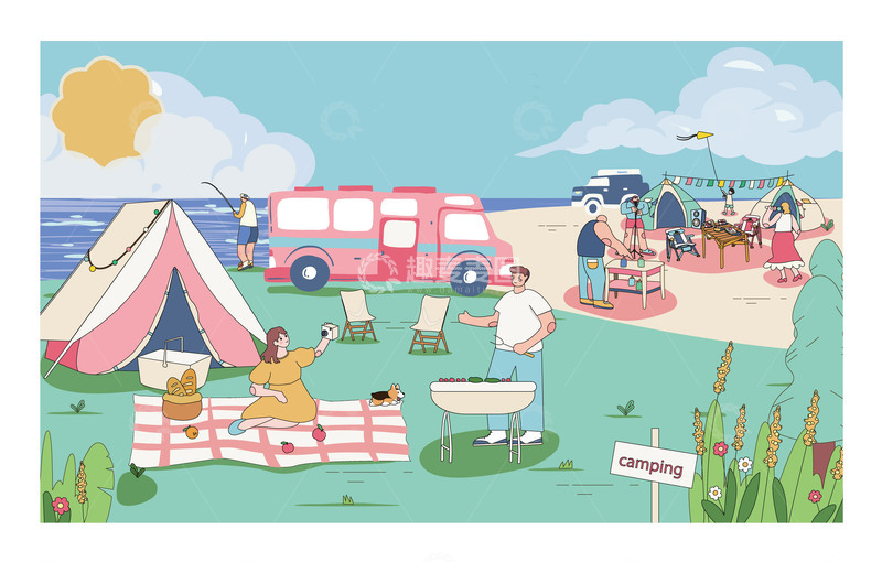 露营,团建,出游,郊游
