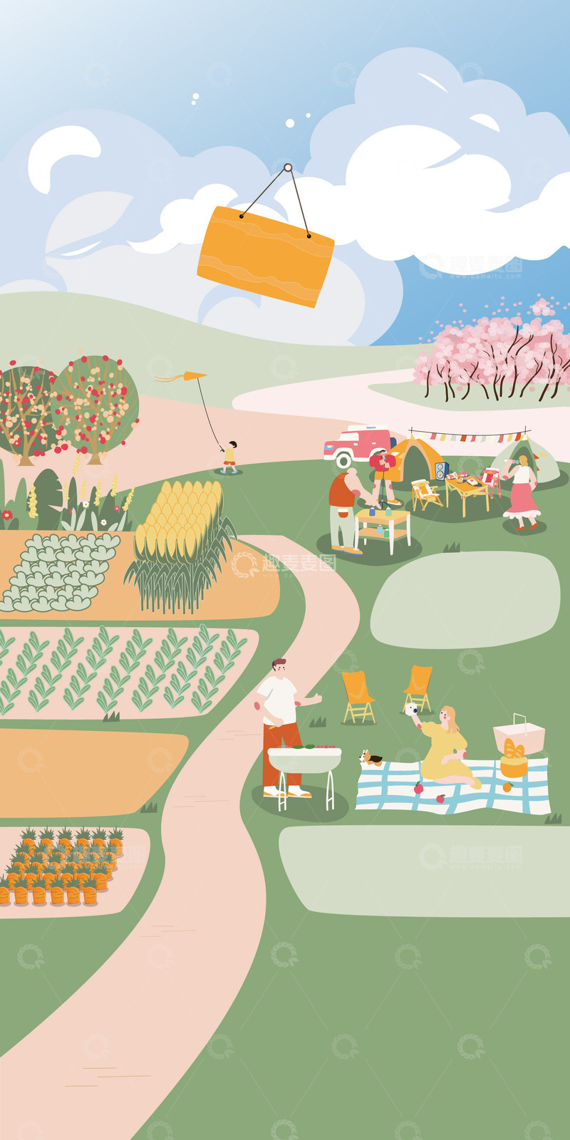 乡村露营团建户外活动