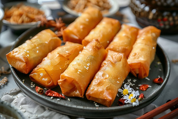 一盘美味的春卷1