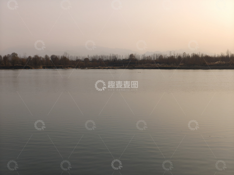 高清大图下载【趣麦麦图】幽静渭河河流